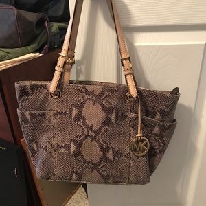 Michael Kors snakeskin shoulder bag